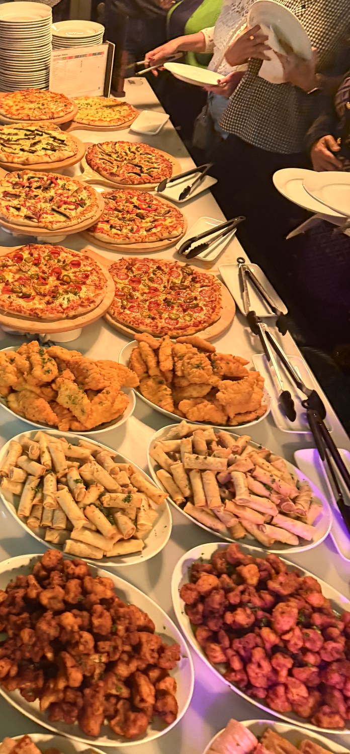 Festive buffet spread
